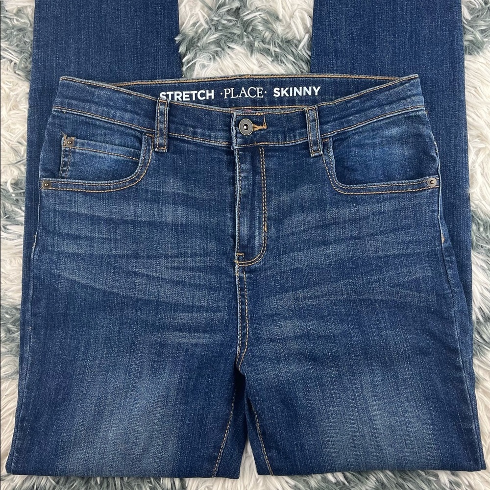 NWT The Children's Place Boys Blue Stretch Skinny Jeans Size 14